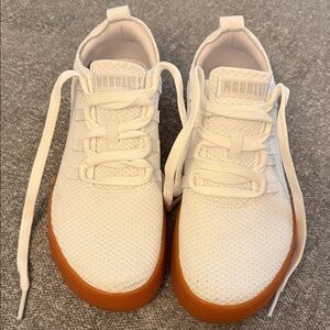 NOBULL White Knit Sneakers with Gum Sole